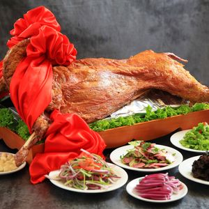 Guo Ji Roast Whole Lamb · Roast Lamb Leg · Roasted Rainbow Trout