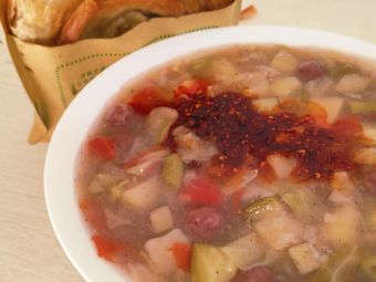 Halal Meatball Spicy Soup