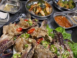 Busan Harbor Charcoal Grill Meat, Live Fish, Sashimi