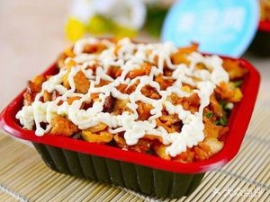 Little Red Hat Korean BBQ Rice Bowl with Fried Skewers