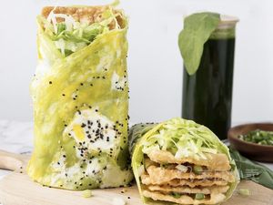 Chunwei Crepes with Egg and Soy Sauce