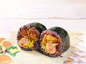 Purple Rice Balls Wok Chicken