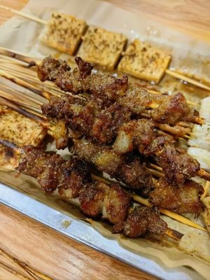 Grilled Duck Intestine Specialty BBQ · Charcoal Grilled Lamb Skewers