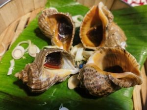 Miss Steamed Seafood in Bamboo Basket