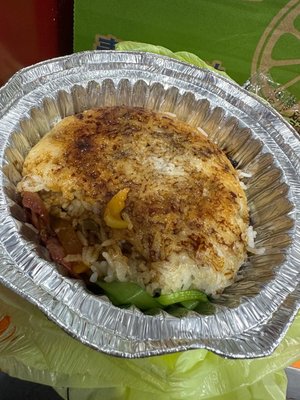 Fried Rice with Rice Crackers