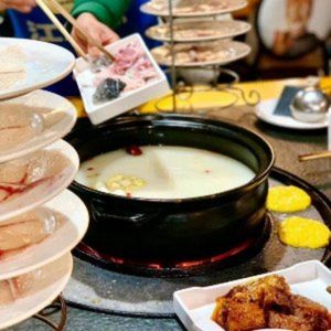 Sanjie Wang Huoyu · Freshly Brewed Millet Soup Base Hot Pot · Freshly Sliced Wuchang Fish (Shuangliu Airport Branch...)