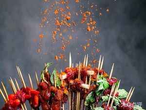 Peng Ji Hot Pot Skewers with Chicken Offal