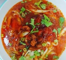 Eggplant and Pork丁 Soup Noodles