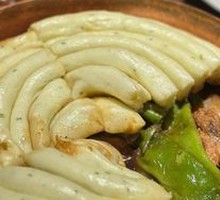 Stewed Green Beans with Pancake