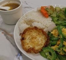 Bitter Melon and Egg Rice Bowl