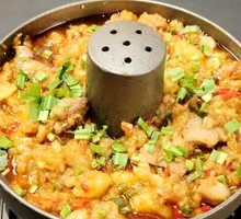 Toasted bread stewed chicken