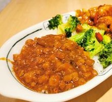 Braised Pork and Kung Pao Chicken Rice