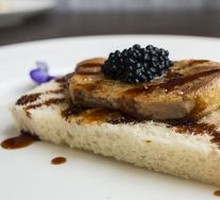 Foie Gras Toast with Black Caviar