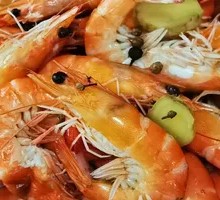 Stir-Fried Large Shrimp in Iron Pot