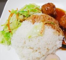 Braised Pork Meatballs with Rice