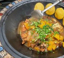 Stir-Fried Pork Ribs and Chicken in Iron Pot