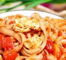 Tomato and Egg Stir-Fried Knife-Cut Noodles