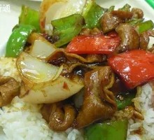 Braised Pork Intestines Rice Bowl