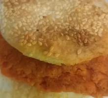 Pancake with egg and chicken strips
