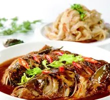 Fresh Fish Head with Pancake