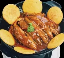 Fried Yellow Croaker with Corn Cake