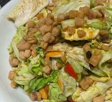 Fried Pork Crumbs with Napa Cabbage