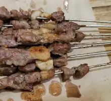 Skewered Lamb on Steel Rod