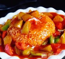 Braised Eggplant Rice Bowl