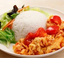 Tomato and Egg Rice Bowl