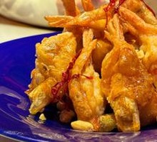 Pear-Encrusted Almond Shrimp