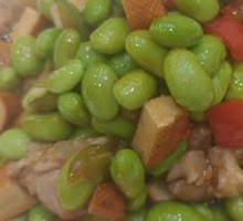Stir-fried Soybeans with Fried Tofu Sheets