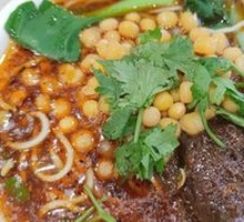 Spicy Broad Noodles with Pea Paste