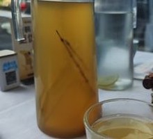Sugar cane lotus root and agastache tea