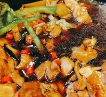 Braised Chicken Rice in Large Pot