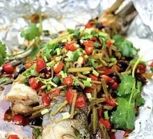 Aluminum-foil Grilled Sea Bass