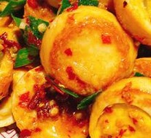Pan-fried Quail Eggs
