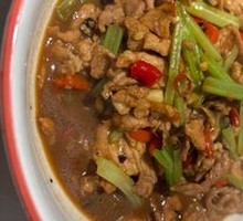 Spicy Pork with Soup