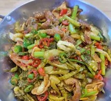 Spicy Sichuan-style Pork Intestines with Pickled Cabbage