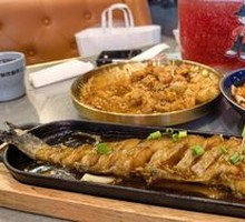 Grilled Cod on Iron Plate