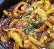 Grilled Squid on Iron Plate