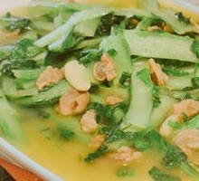 Fried Pork Crumbs with Bok Choy