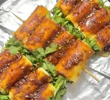 Grilled Cilantro Rolls