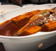 Braised Yellow Croaker with Rice Cake