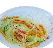 Potato Shreds with Pork over Rice