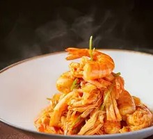 Stir-Fried Large Shrimp with Chinese Cabbage