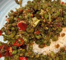 Mustard Greens and String Beans Rice