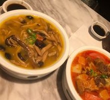 Tomato Soup with Beef Brisket