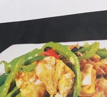 Stir-fried Egg with Green Chili