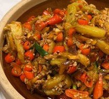 Minced Pork with Eggplant Stew
