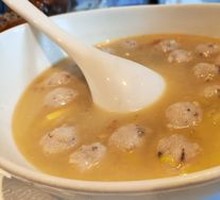 Pan-fried Egg with Vegetables and Squid Meatballs